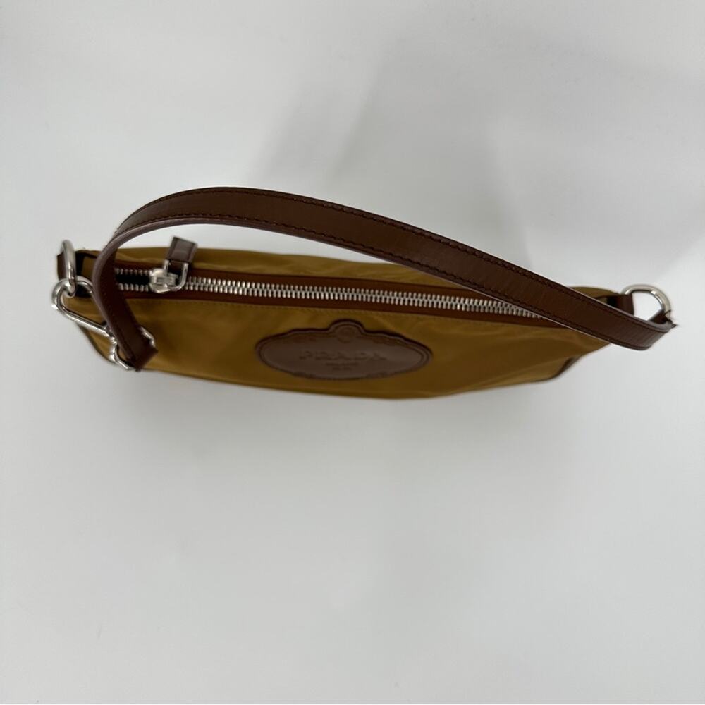 SALE!!!!!!Prada Vintage Mini Nylon Brown Logo Shoulder Bag - Picture 9 of 13